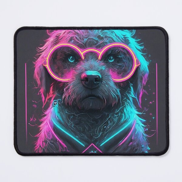 Item preview, Dog wearing eyeglasses neon color designed and sold by HakunamatataTin.