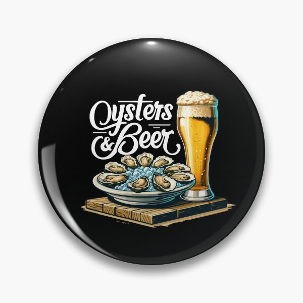 Item preview, Oysters and Beer Drinking Sea Food Lovers designed and sold by Dressed For  Duty.