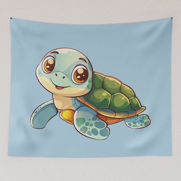 Item preview, Cute turtle cartoon sticker designed and sold by Daydreamsatdawn.