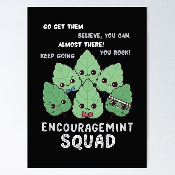 Item preview, Encouragemint Squad - Motivational Mint Leaves designed and sold by Atsariya.