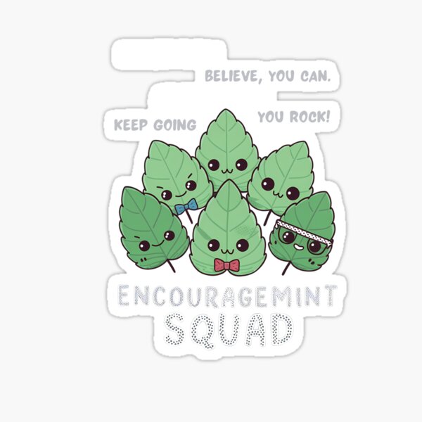 Item preview, Encouragemint Squad - Motivational Mint Leaves designed and sold by Atsariya.