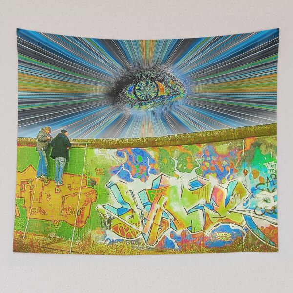 Item preview, SkEyeBlueOverTheEdge designed and sold by Klaus Bremner (Autotelic Art).