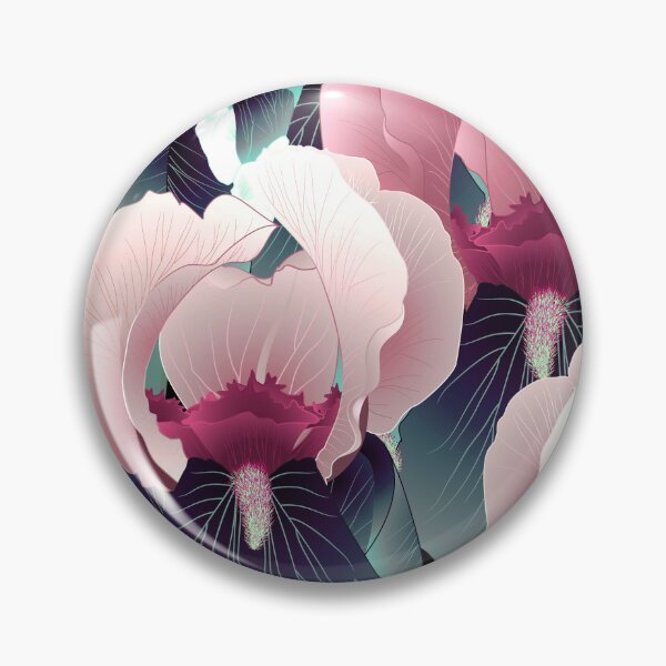 Item preview, Irises, Pink and dark turquoise designed and sold by Alex  Blud.