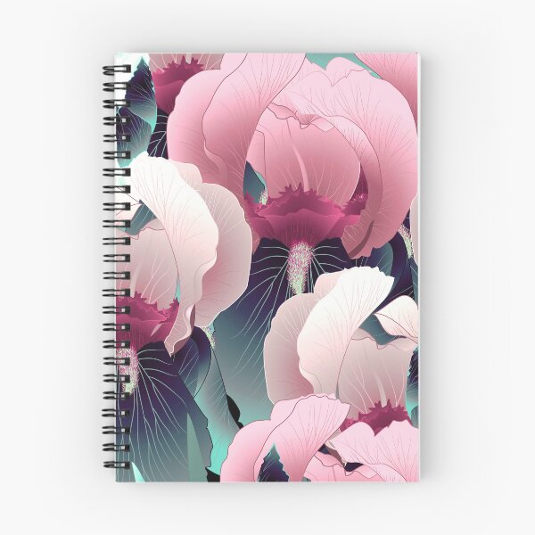 Item preview, Irises, Pink and dark turquoise designed and sold by Alex  Blud.