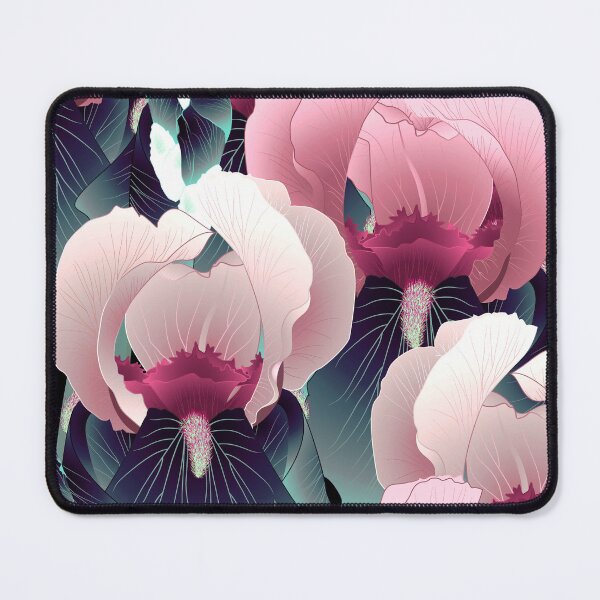 Item preview, Irises, Pink and dark turquoise designed and sold by Alex  Blud.