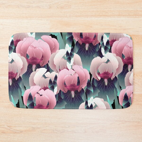 Item preview, Irises, Pink and dark turquoise designed and sold by Alex  Blud.