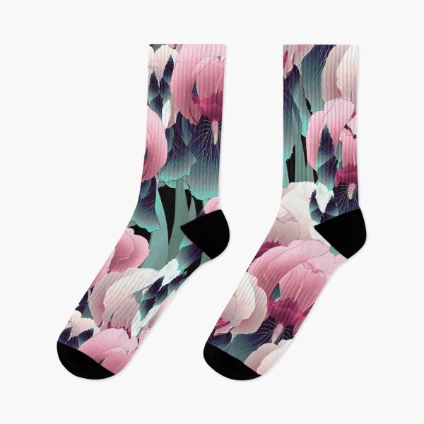 Item preview, Irises, Pink and dark turquoise designed and sold by Alex  Blud.
