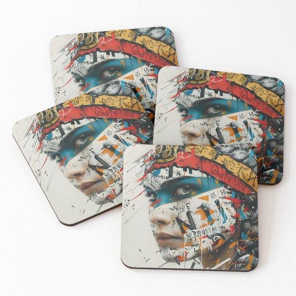 Item preview,  graffiti portrait with dynamic and colorful strokes. designed and sold by Artessie.