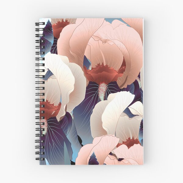 Item preview, Irises, Pink-beige and blue-gray designed and sold by Alex  Blud.