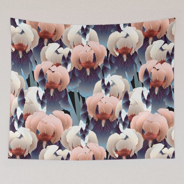 Item preview, Irises, Pink-beige and blue-gray designed and sold by Alex  Blud.