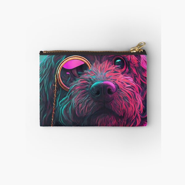 Item preview, Dog wearing One-sided eyeglasses neon color cute designed and sold by HakunamatataTin.