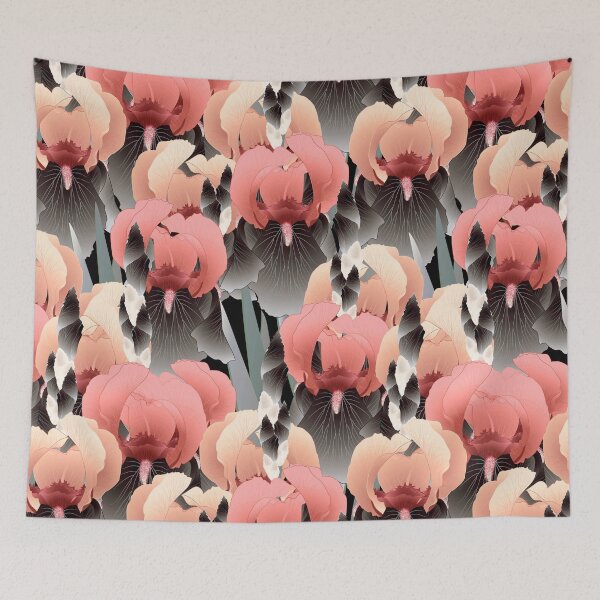 Item preview, Irises, Pink and brown gray designed and sold by Alex  Blud.