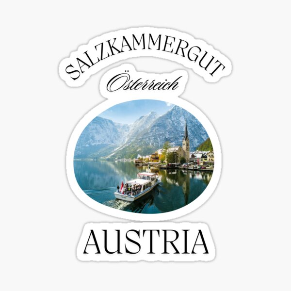 Serene Salzkammergut in Winter, Austria Sticker