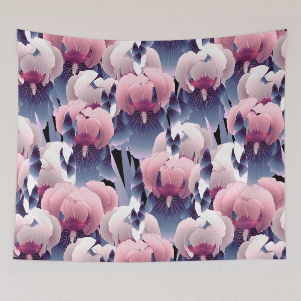 Item preview, Irises, Pink and blue-purple designed and sold by Alex  Blud.