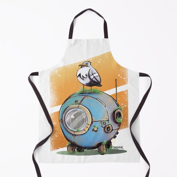 Item preview, Metal Slug - Blue Forgotten Robot with Bird - Cute Sci-Fi Cartoon Illustration designed and sold by SrGeeOh.