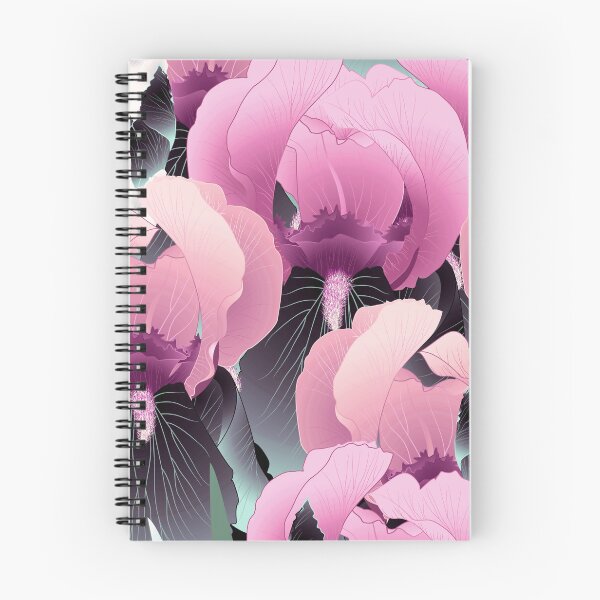 Item preview, Irises, Pink and gray-turquoise designed and sold by Alex  Blud.