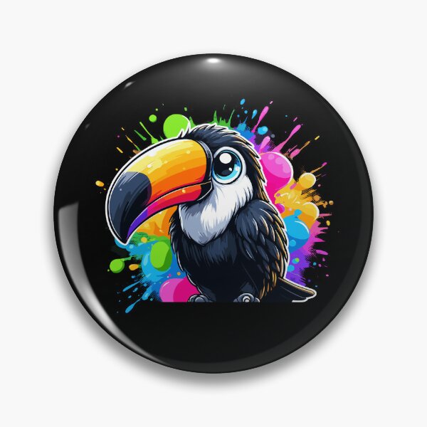 Artikelvorschau, Small Toucan With Colorful Splashes Paint Bird Animal Lover entworfen und verkauft von Dressed For Duty.