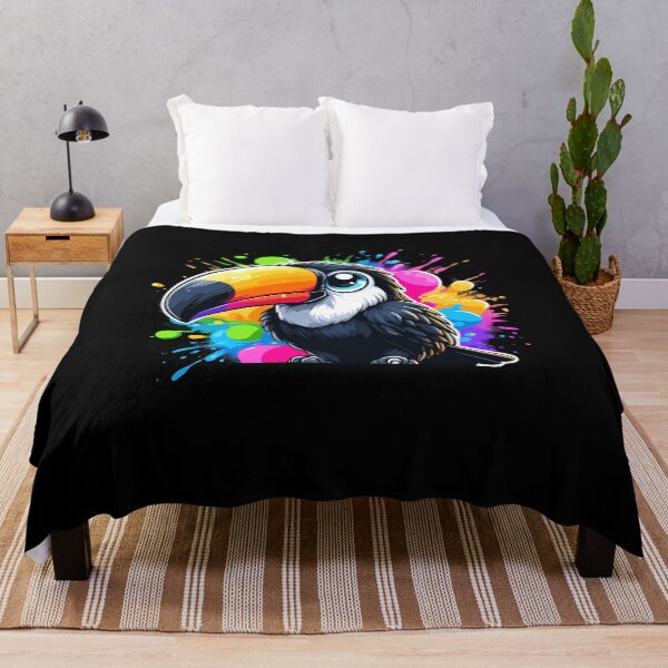 Item preview, Small Toucan With Colorful Splashes Paint Bird Animal Lover designed and sold by Dressed For  Duty.
