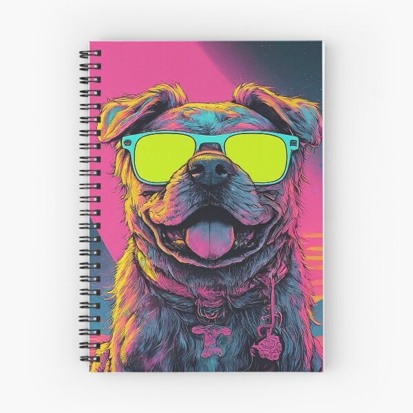 Item preview, Dog wearing  eyeglasses look cool smart and happy with neon color designed and sold by HakunamatataTin.