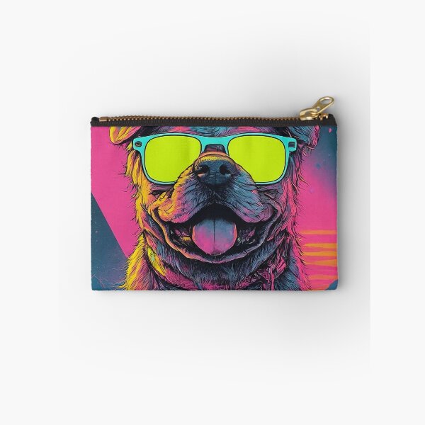 Item preview, Dog wearing  eyeglasses look cool smart and happy with neon color designed and sold by HakunamatataTin.