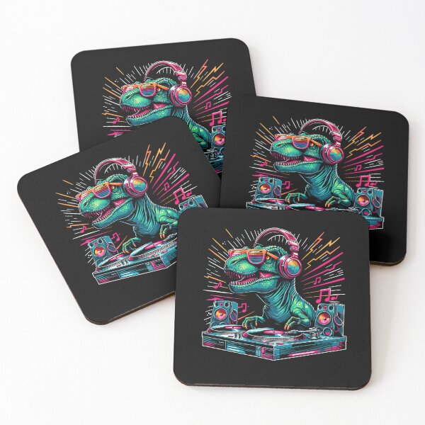 Item preview, Disk Jockey Cool T-Rex Dinosaur Music DJ designed and sold by Dressed For  Duty.