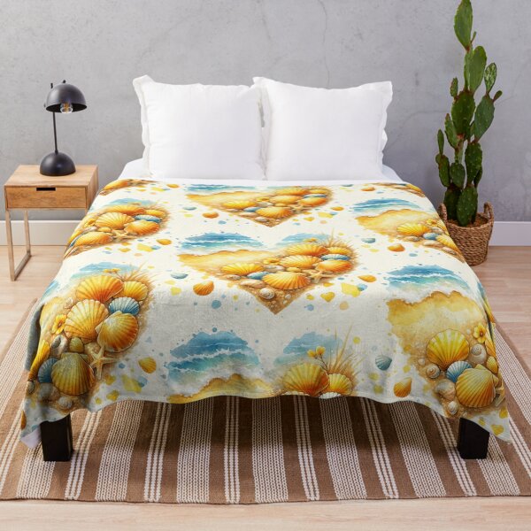 Item preview, Yellow Seashells Heart Beach designed and sold by Margival.