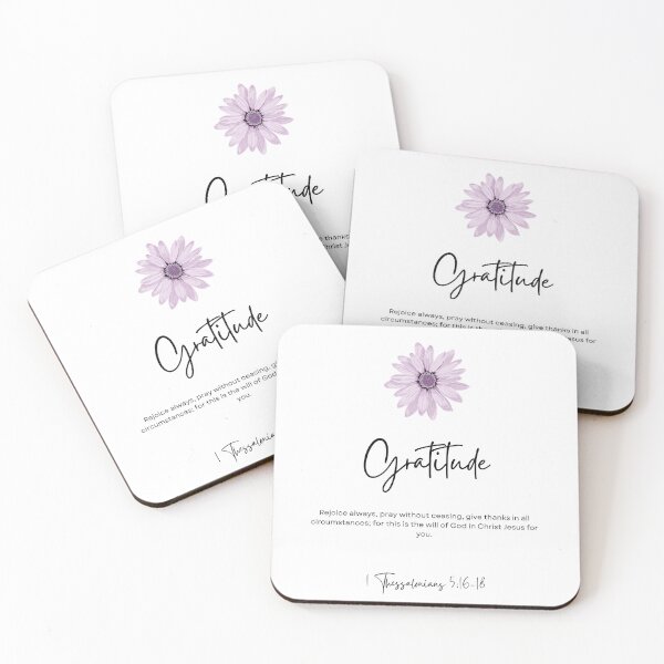 Item preview, Inspirational Bible Verse Art: Gratitude and Flowers Collection designed and sold by angelyara.