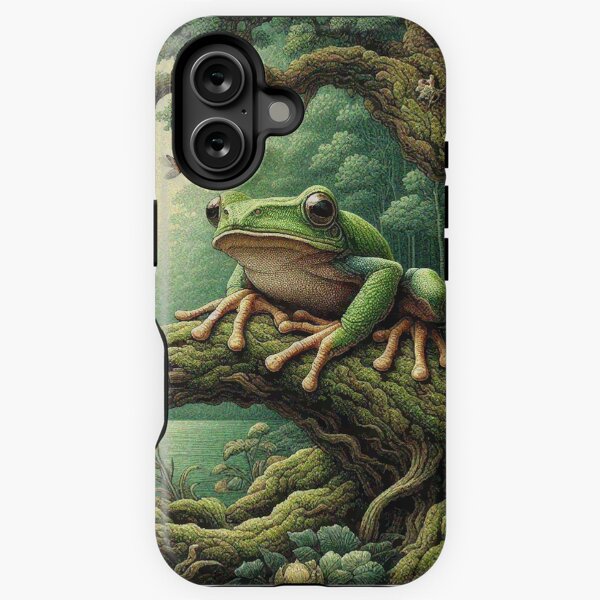Artikel-Vorschau von Grüner Laubfrosch im Wald, designt und verkauft von Illuministique.