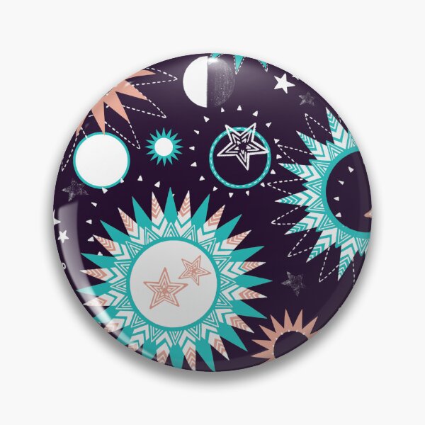 Item preview, Heavenly bodies, Pink and turquoise, dark dark purple designed and sold by Alex  Blud.
