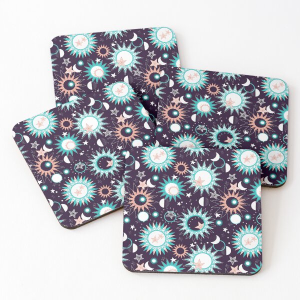 Item preview, Heavenly bodies, Pink and turquoise, dark dark purple designed and sold by Alex  Blud.