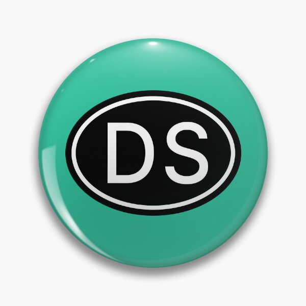 Artikelvorschau, DS Initialen Monogramm ovale weiße Buchstaben entworfen und verkauft von Jeallan Designs.