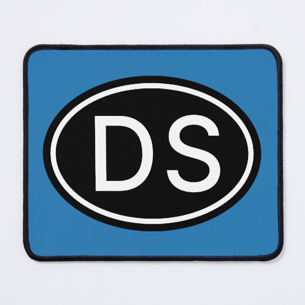 Item preview, DS Initials Monogram Oval White Letters designed and sold by Jeallan Designs.