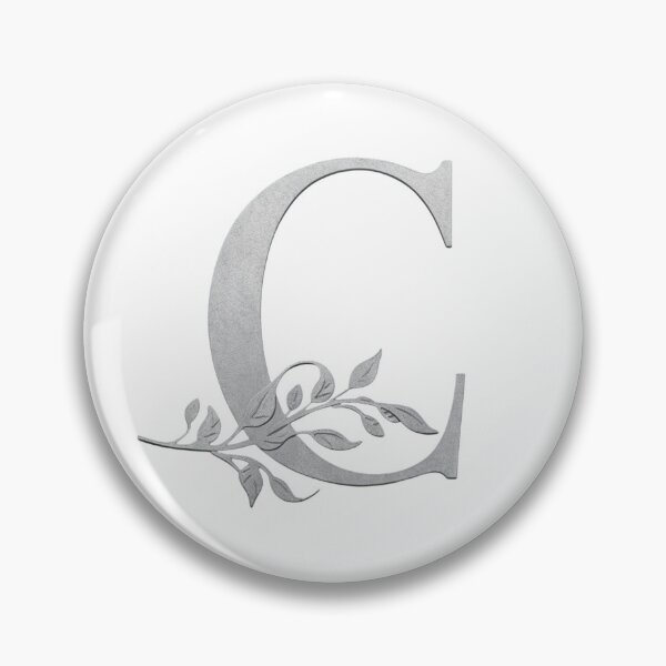 Item preview, Luxury Floral Monogram C: Elegant Grey and Silver Typography designed and sold by Fil4.