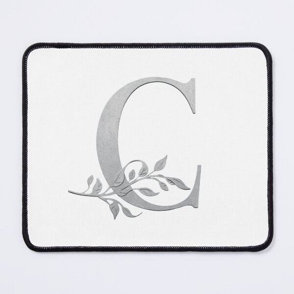 Item preview, Luxury Floral Monogram C: Elegant Grey and Silver Typography designed and sold by Fil4.