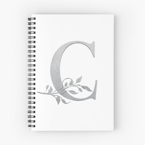 Item preview, Luxury Floral Monogram C: Elegant Grey and Silver Typography designed and sold by Fil4.