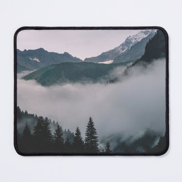 Item preview, Silhouettes of fir trees in the misty mountains designed and sold by DavidPhotos.
