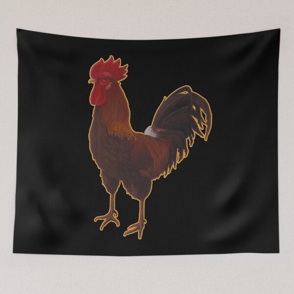 Item preview, ROOSTER Yellow - Gouache designed and sold by charactergirl.