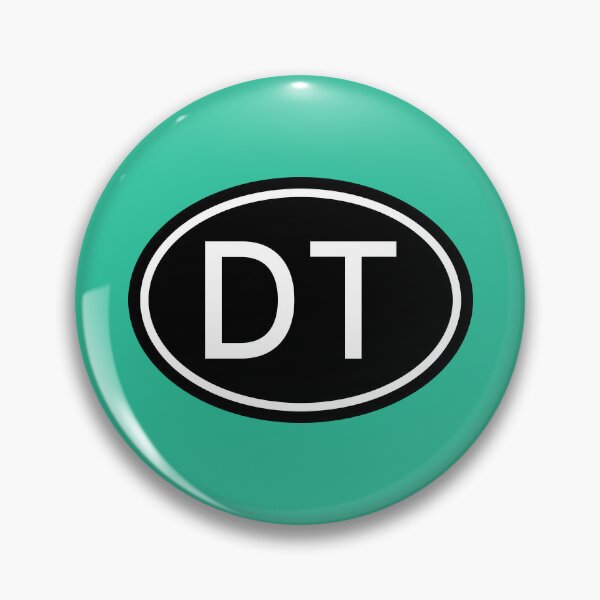 Item preview, DT Initials Monogram Oval White Letters designed and sold by Jeallan Designs.