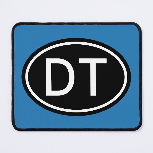 Item preview, DT Initials Monogram Oval White Letters designed and sold by Jeallan Designs.