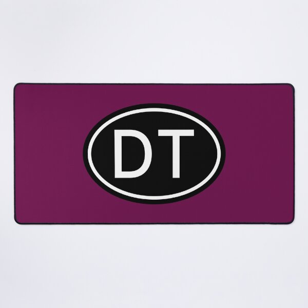 Item preview, DT Initials Monogram Oval White Letters designed and sold by Jeallan Designs.