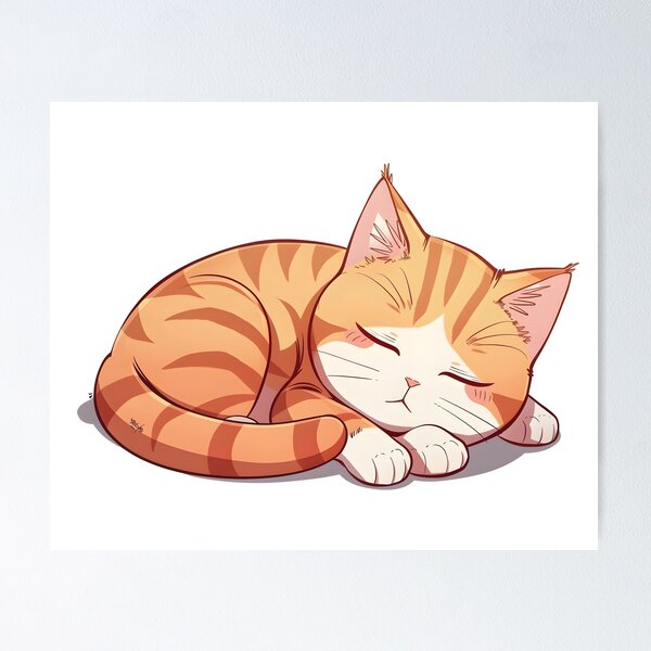 Item preview, Kawaii Sleeping Neko designed and sold by CheonjaeDesigns.