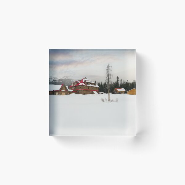 Item preview, Snow-Covered Bow Lake Lodge designed and sold by rawshutterbug.