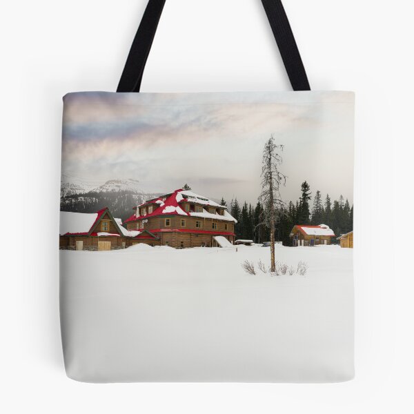 Item preview, Snow-Covered Bow Lake Lodge designed and sold by rawshutterbug.