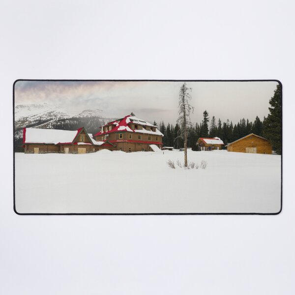 Item preview, Snow-Covered Bow Lake Lodge designed and sold by rawshutterbug.