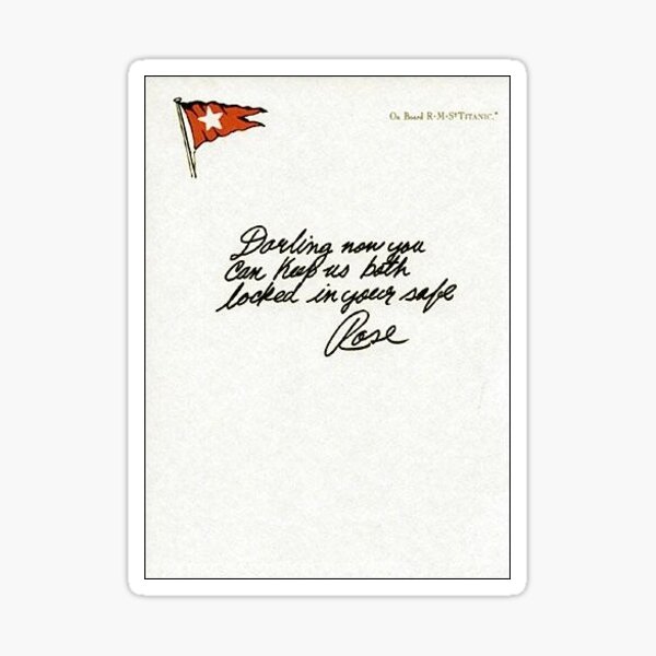 Item preview, Letter from Rose to Cal - Titanic (1997) White Grainy Paper  designed and sold by Never Grow Up  Vintage™.