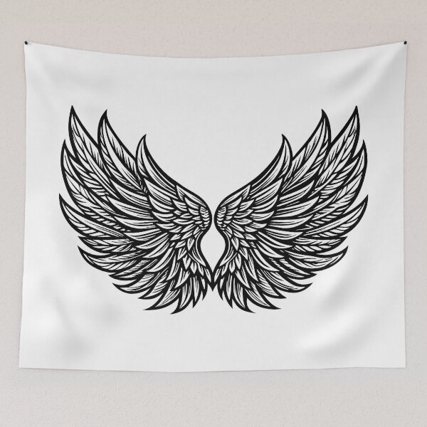 Item preview, angel wings black designed and sold by jkrphoto.