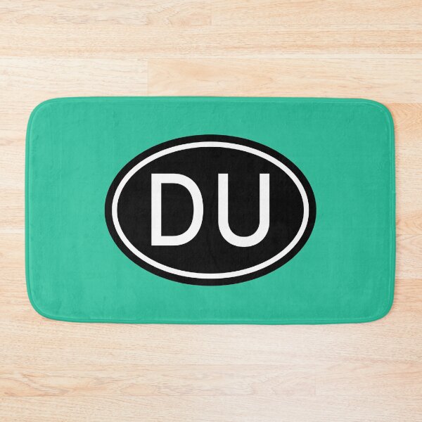 Item preview, DU Initials Monogram Oval White Letters designed and sold by Jeallan Designs.