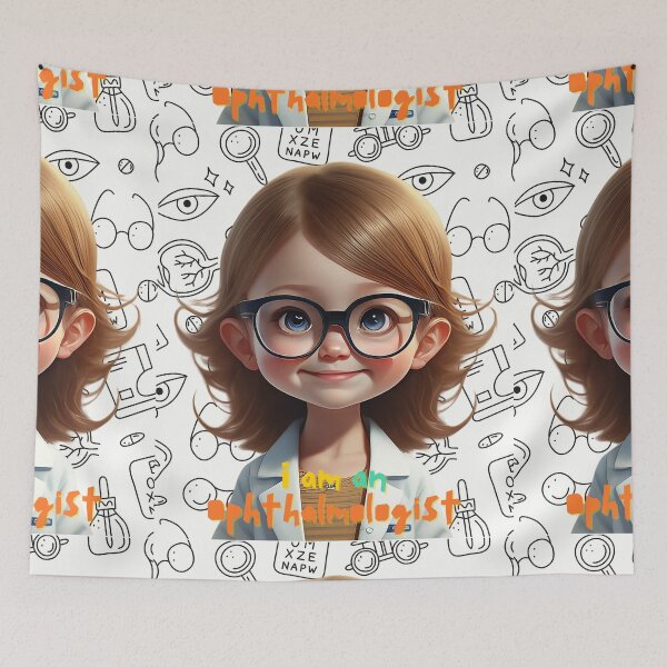 Item preview, Cute Ophthalmologist girl with word I am ophthalmologist ,brafdesign  designed and sold by Brafdesign.