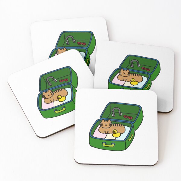 Item preview, a Cat and a Duck in the luggage designed and sold by superbaechoo.