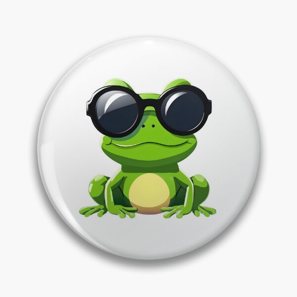 Item preview, A Cute Frog with Sunglasses designed and sold by DWorriBHappi.